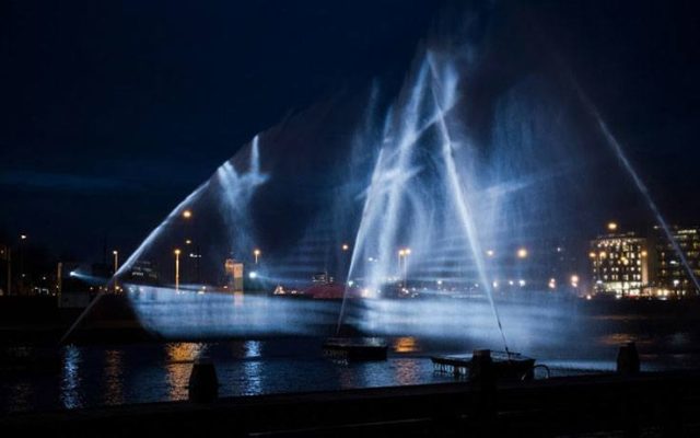 Water Cannons in Amsterdam Recreated a 17th Century Ghost Ship