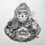 06-‘Now (No Leg Warmers)’, pen on paper, 25 x 25 cm, 2014